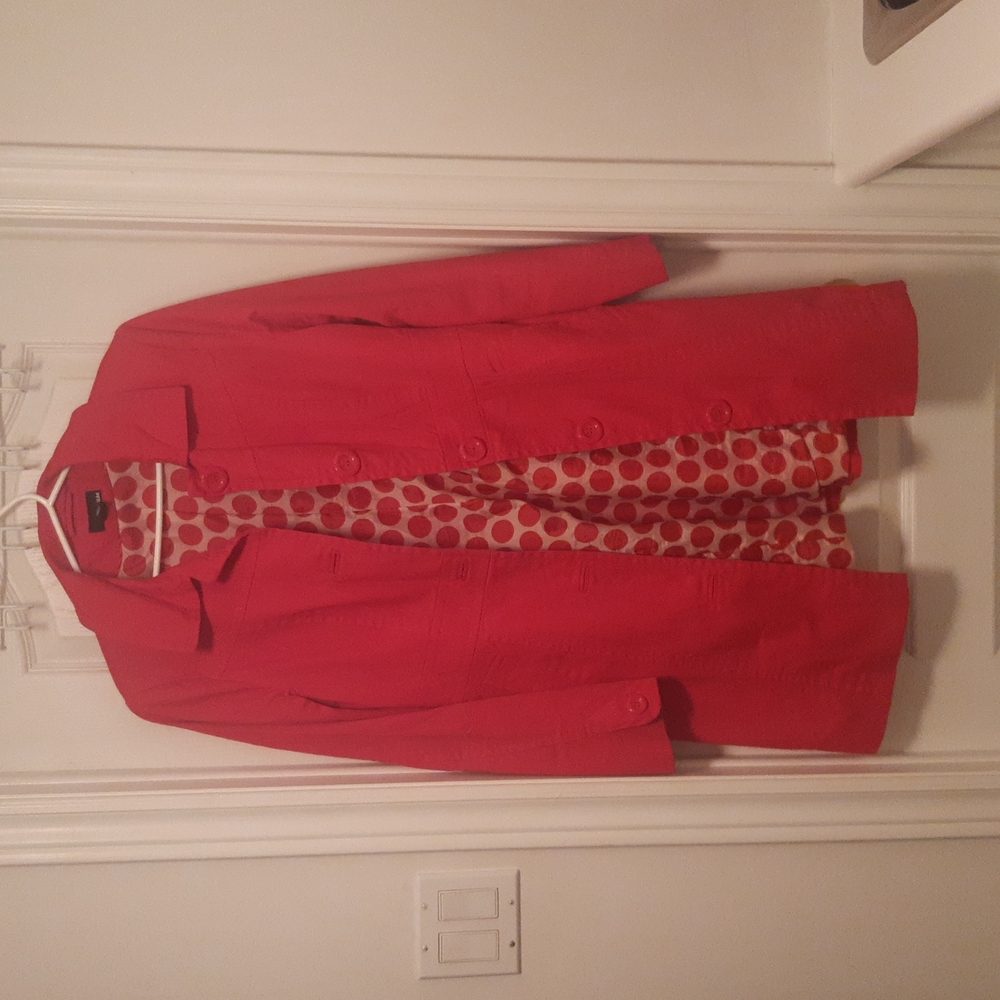 Red H&M Trench Coat